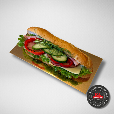 Baguette med skinka & ost