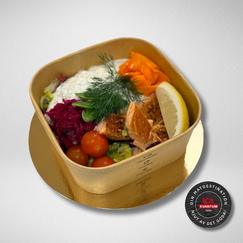 Laxsallad med Potatissallad