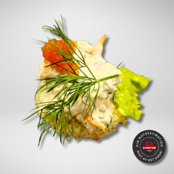 Kanapée - Skagenröra, stenbitsrom & dill